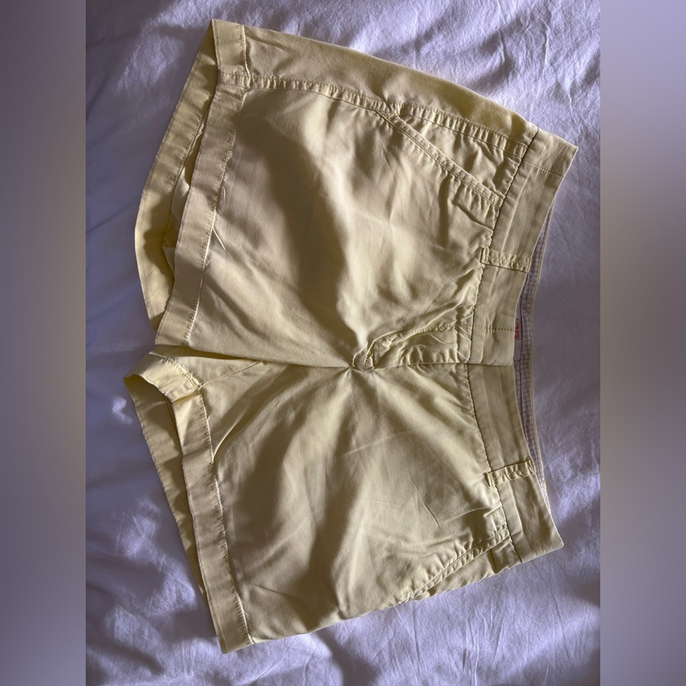 J Crew Butter Yellow Chino Shorts